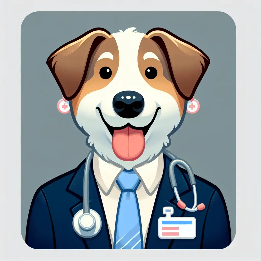 A screenshot of Free Avatar: Dog in Professional Attire