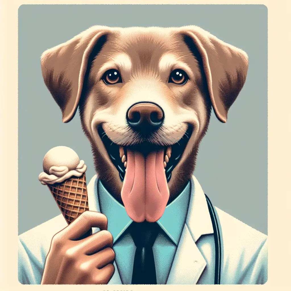 A screenshot of Free Avatar: Dog Dentist Enjoying Ice Cream