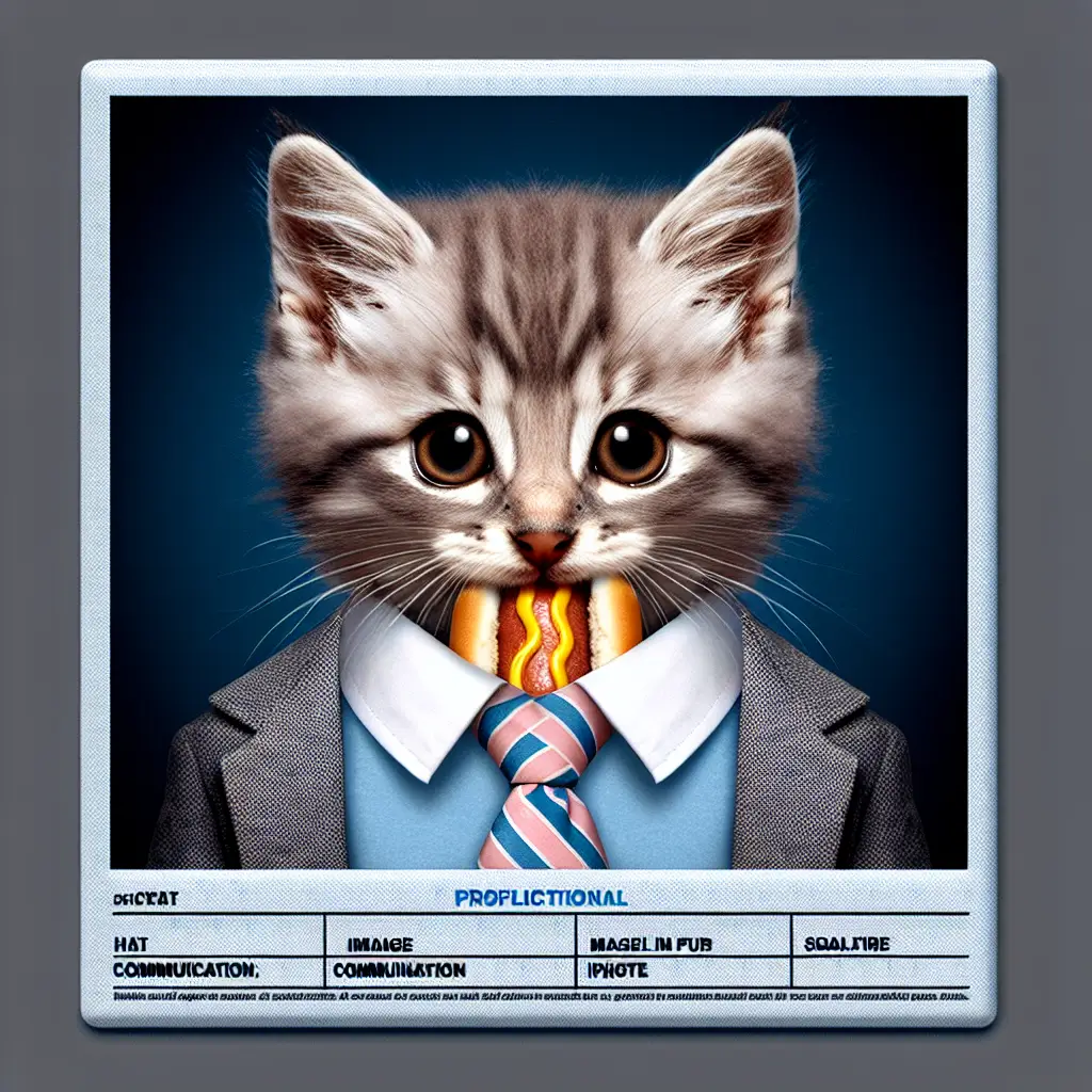 A screenshot of Free Avatar: PR Specialist Kitten