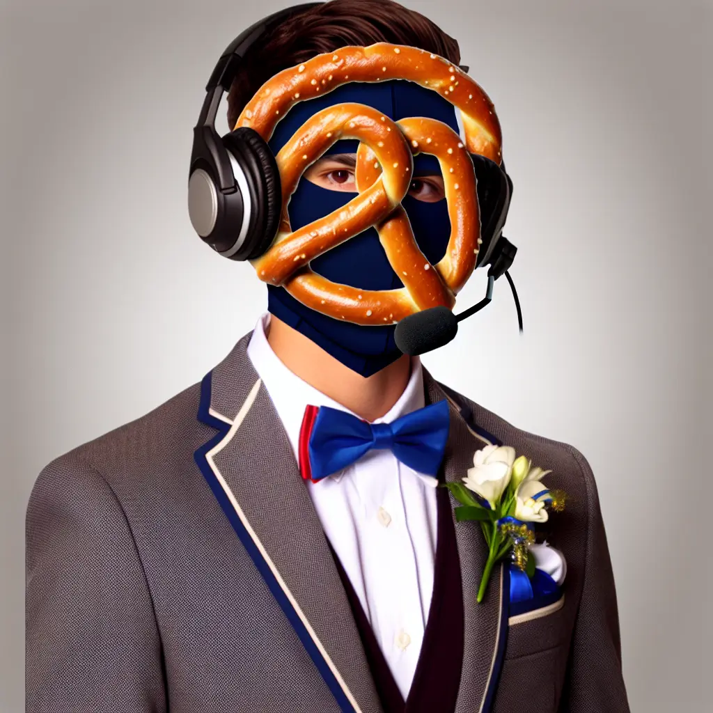 A screenshot of Free Avatar: Superhero Accountant with Pretzel Model