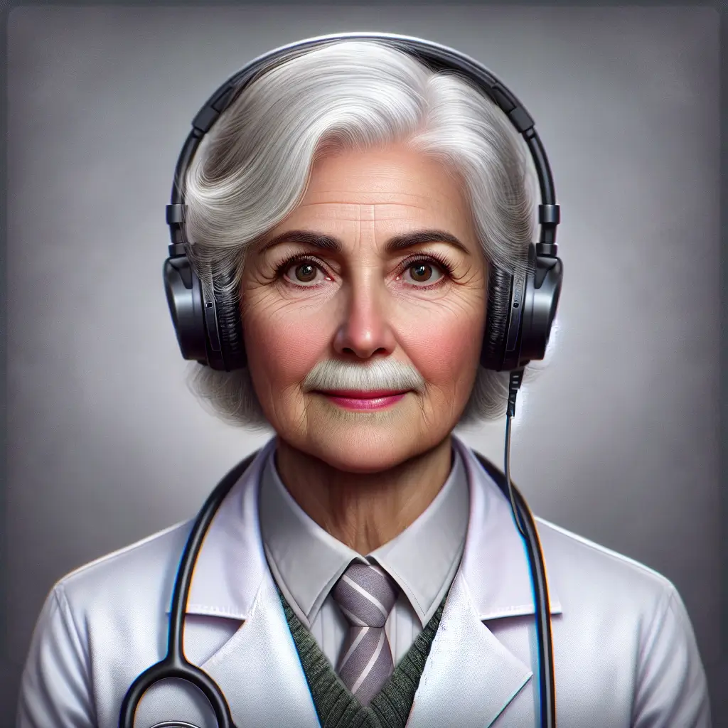 A screenshot of Free Avatar: Veterinary Elderly Woman