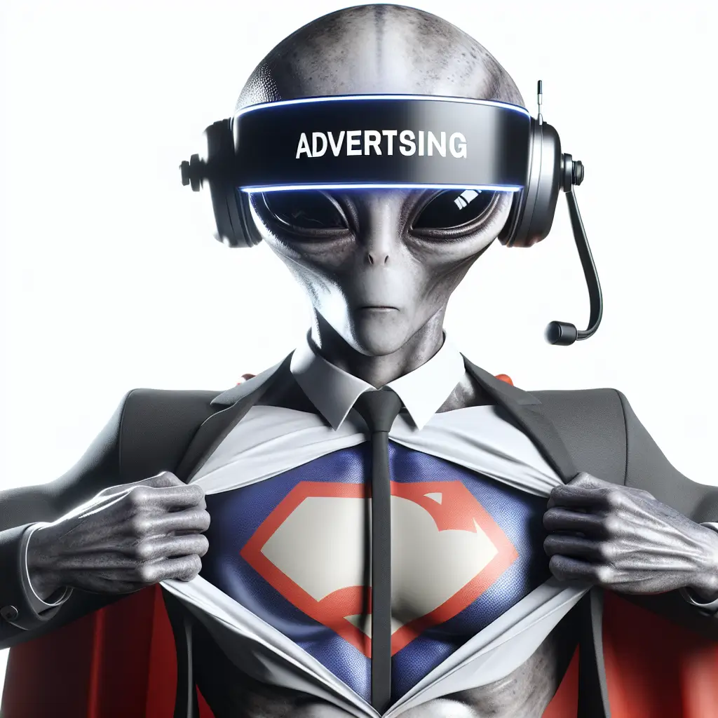 A screenshot of Free Avatar: Alien Advertising Sales Agent