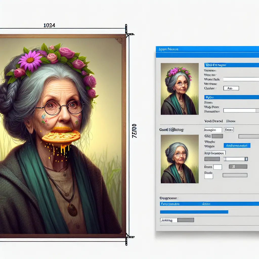 A screenshot of Free Avatar: Elderly Woman Web Developer in Fantasy Style