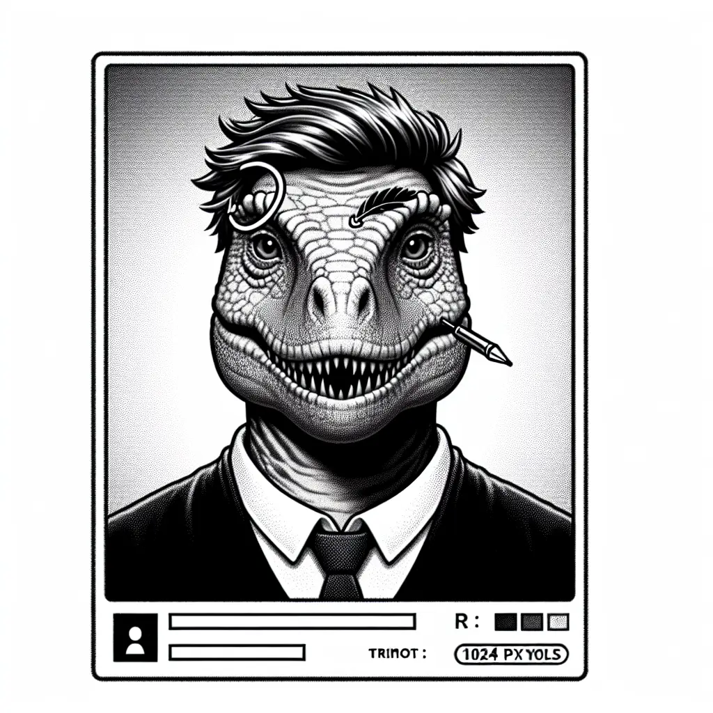 A screenshot of Free Avatar: PR Specialist Dinosaur Avatar