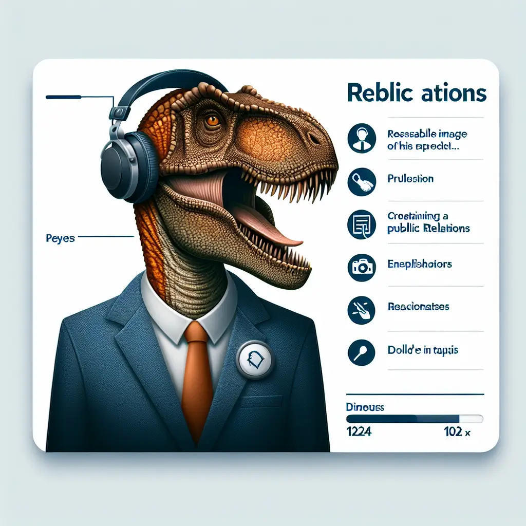 A screenshot of Free Avatar: PR Dinosaur with Headphones