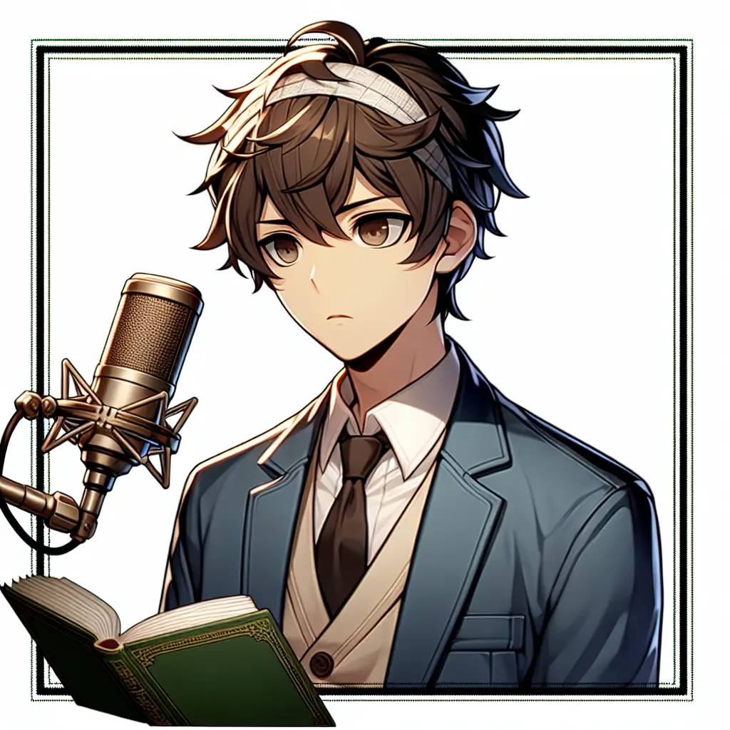 A screenshot of Free Avatar: AI Generated Anime Philosopher with Headworn Microphone