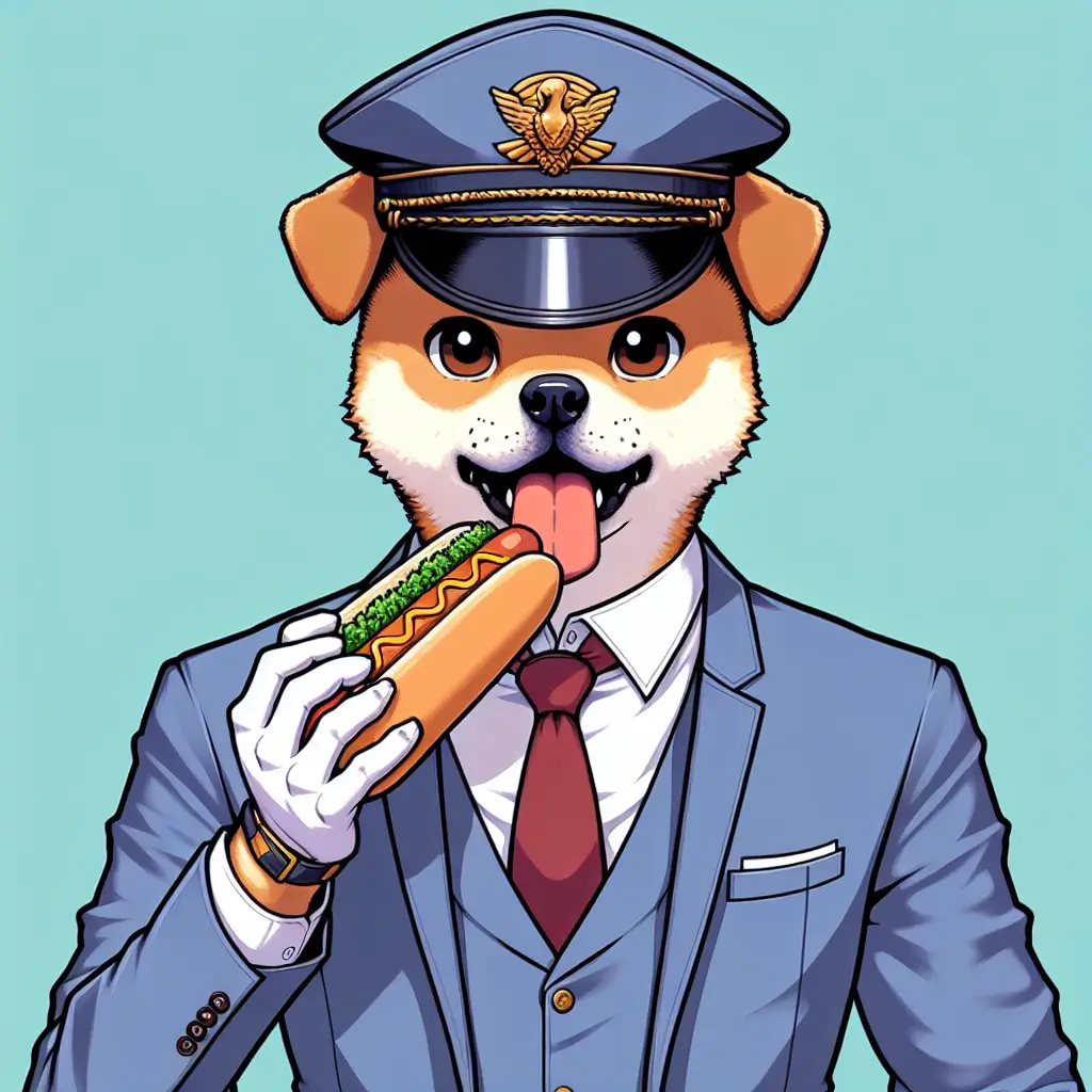 A screenshot of Free Avatar: AI Generated Anime Style Dog Bus Driver Avatar