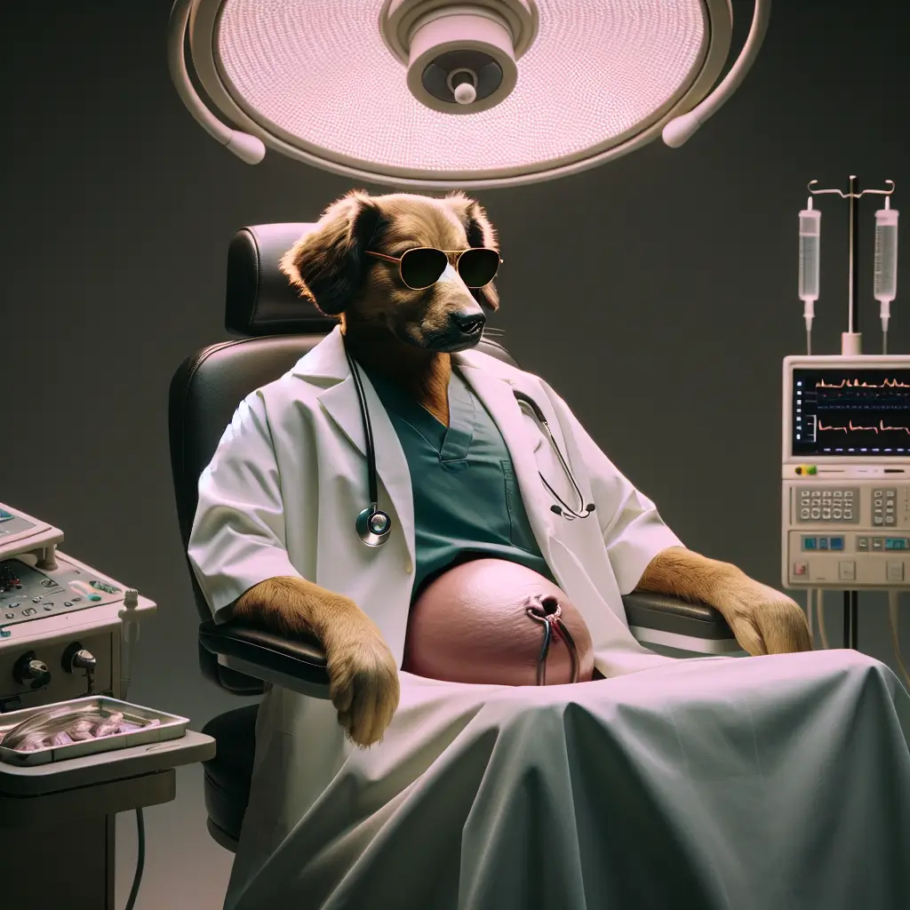 A screenshot of Free Avatar: Cinematic Obstetrician Dog AI Avatar