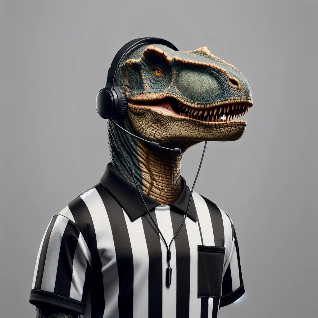 A screenshot of Free Avatar: Dinosaur Umpire AI Generated Avatar