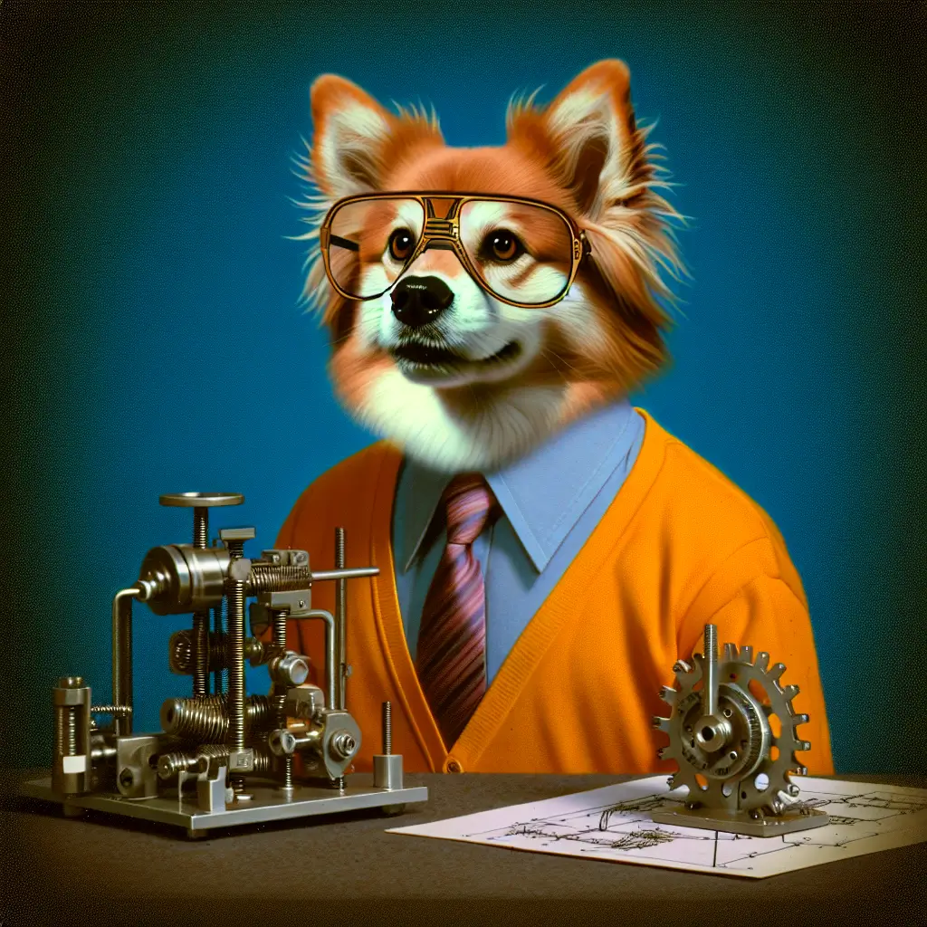 A screenshot of Free Avatar: Mechanical Engineer Dog Cartoon Avatar