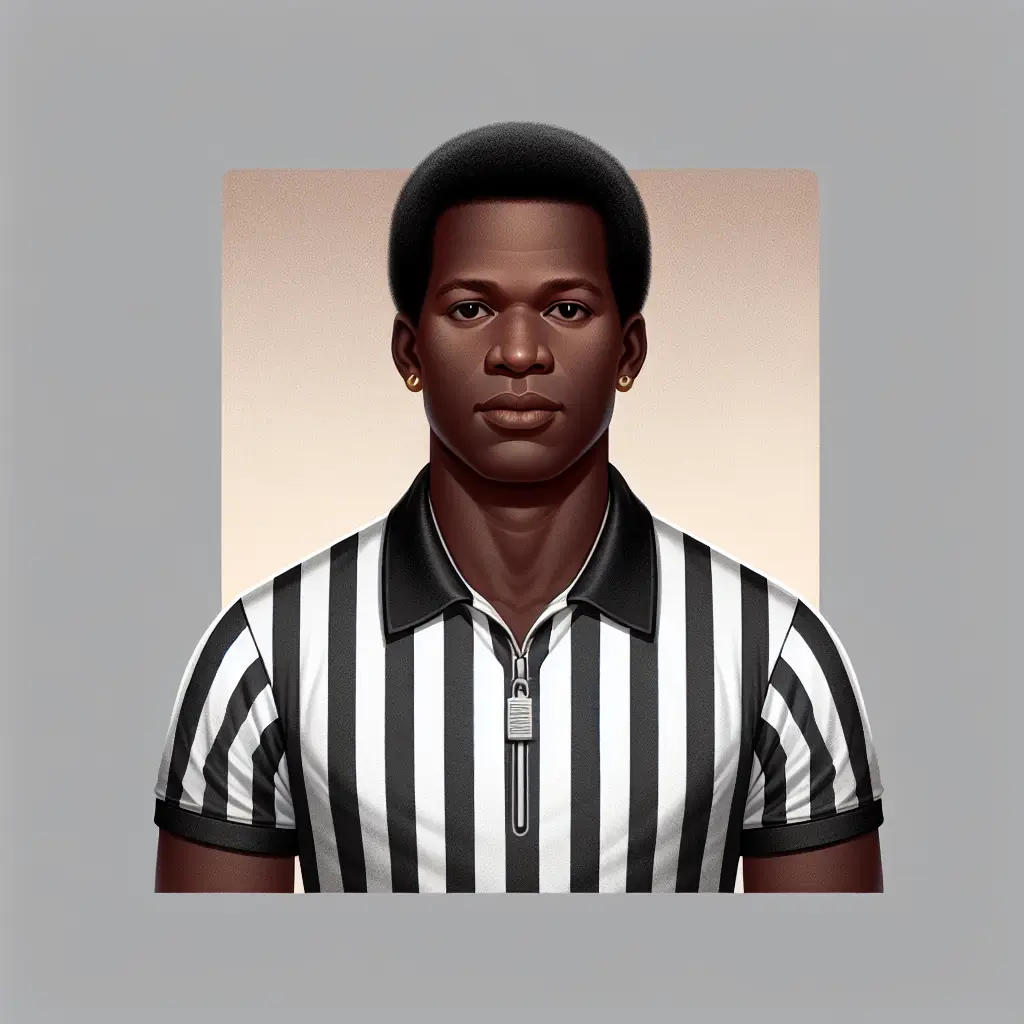 A screenshot of Free Avatar: Umpire/Referee Black Man AI Generated Image