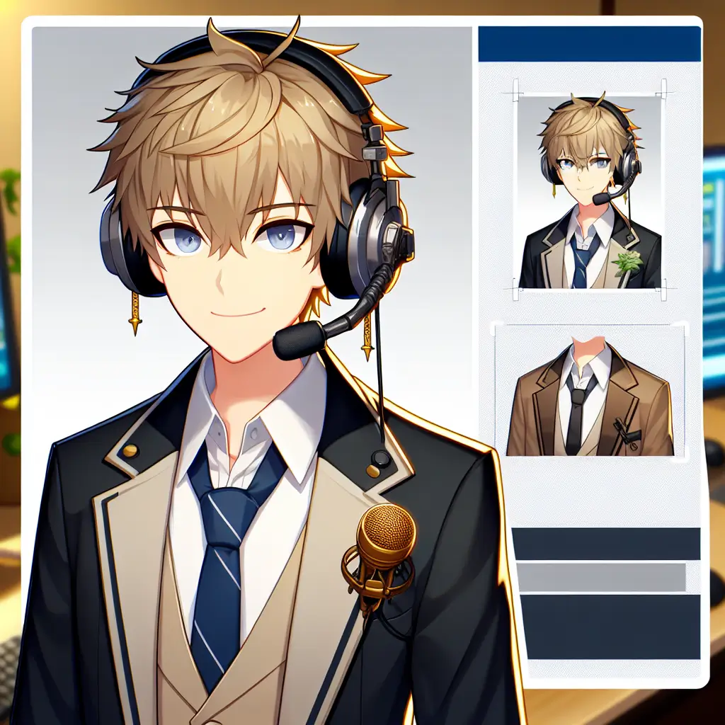 A screenshot of Free Avatar: Anime Style Video Game Character as Advertising Sales Agent