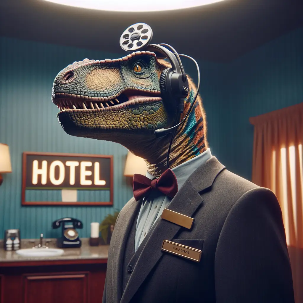 A screenshot of Free Avatar: Dinosaur Hotel Manager with Boyband Microphone