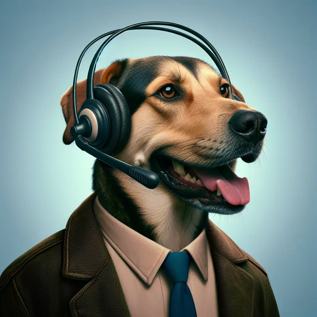 A screenshot of Free Avatar: Telemarketer Dog AI Avatar