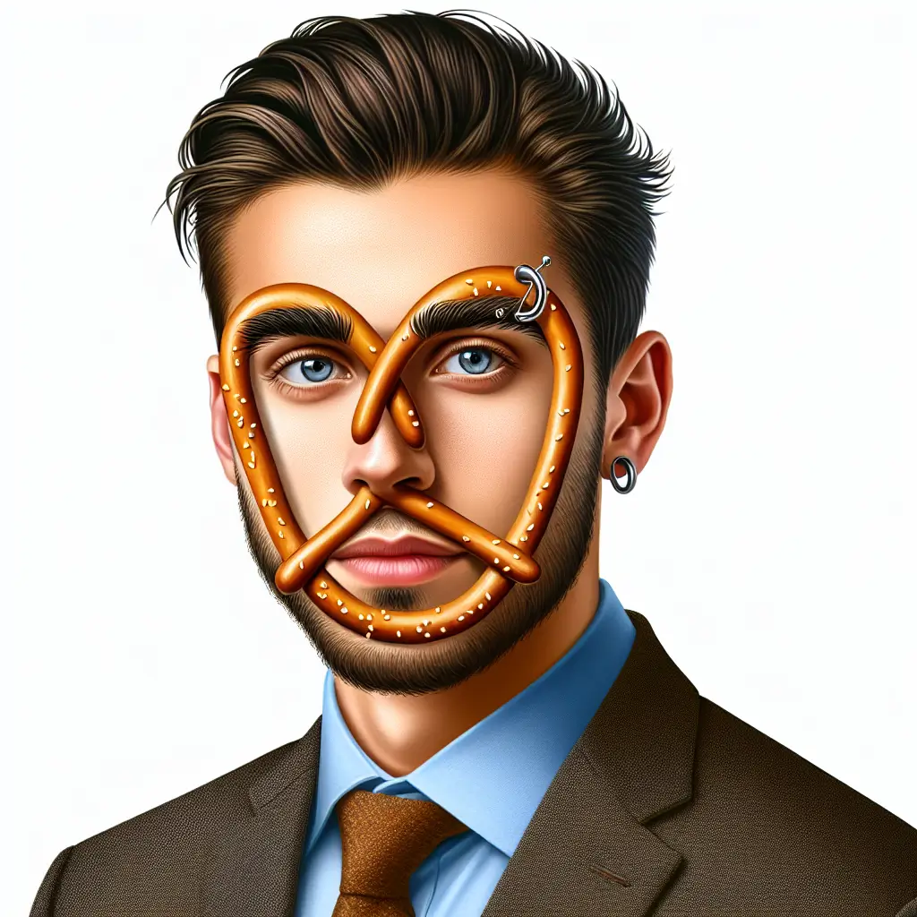 A screenshot of Free Avatar: Pretzel Financial Analyst with Eyebrow Piercing