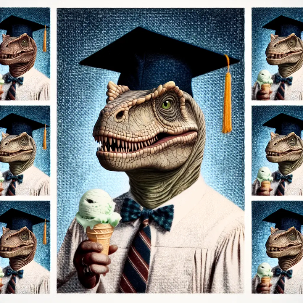 A screenshot of Free Avatar: Dinosaur High School Teacher with Ice Cream