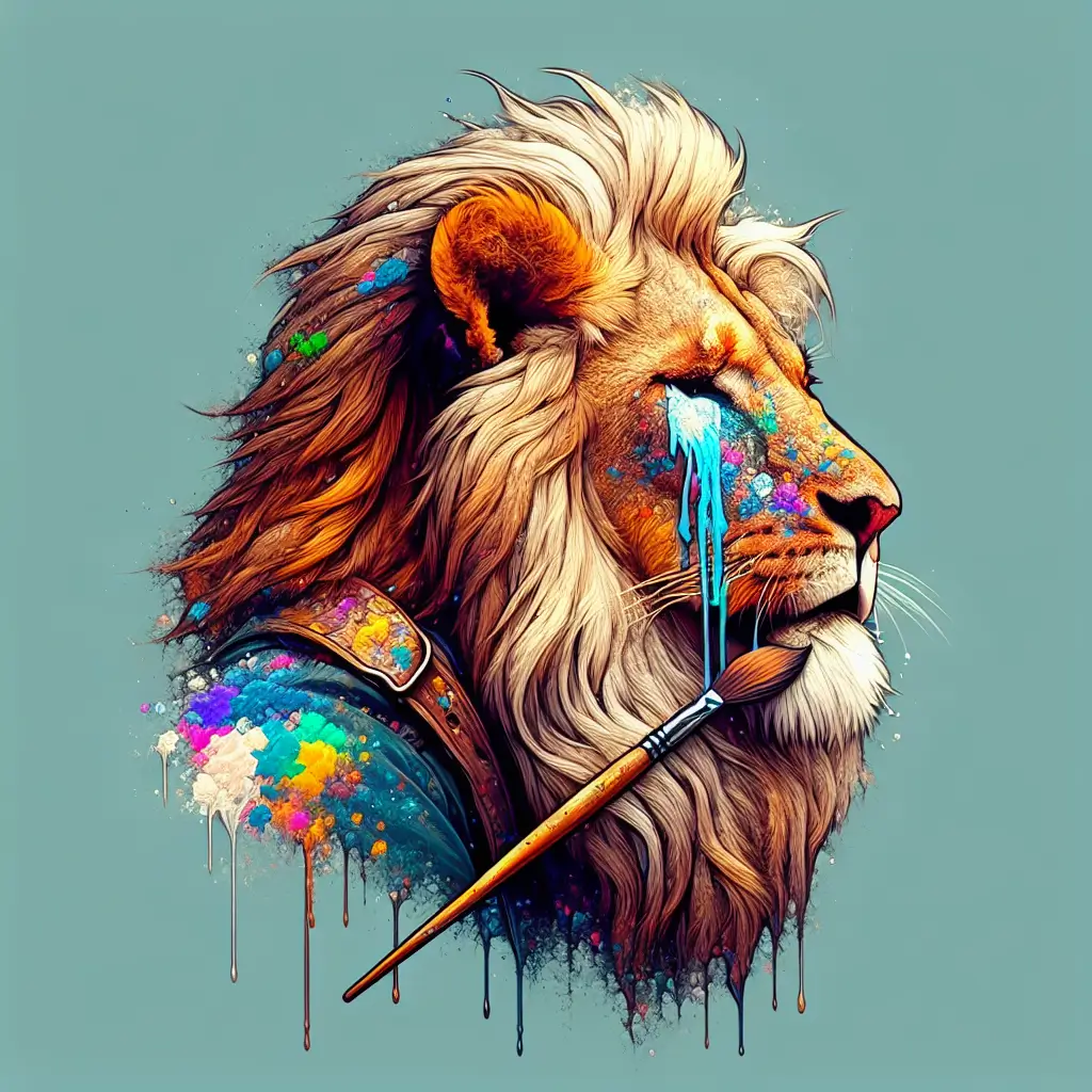 A screenshot of Free Avatar: Lion Painter AI Avatar