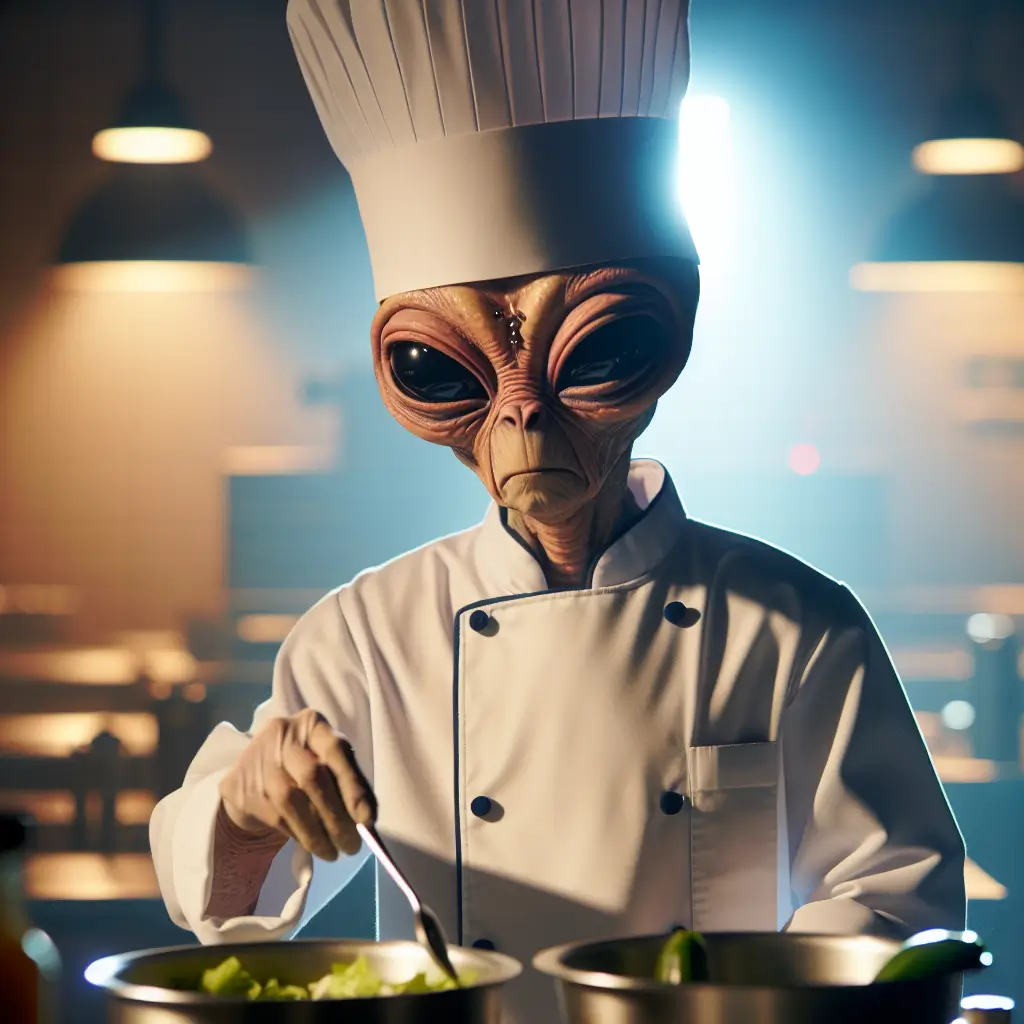 A screenshot of Free Avatar: Alien Chef AI Avatar