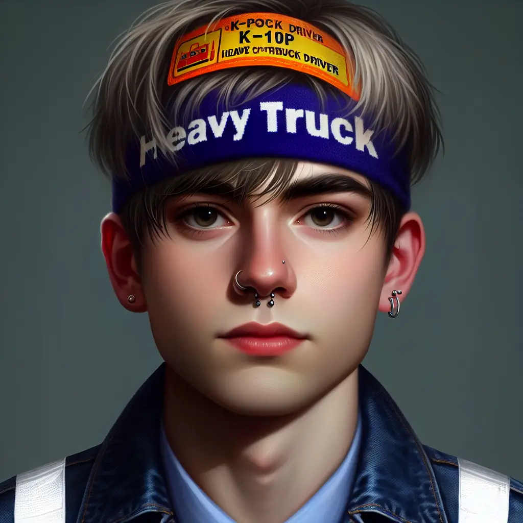 A screenshot of Free Avatar: K-Pop Teen Truck Driver with Nose Piercing