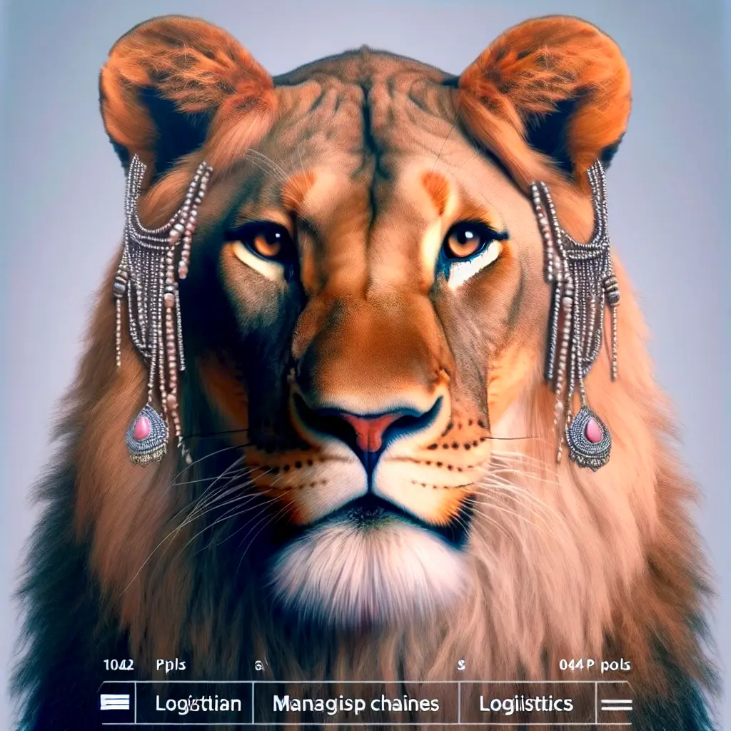 A screenshot of Free Avatar: Responsible Lion Logistician with Earrings