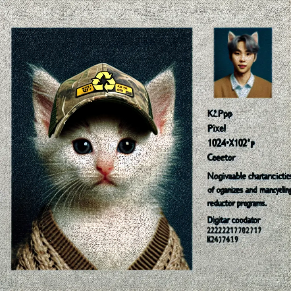 A screenshot of Free Avatar: K-pop Recycling Coordinator Kitten