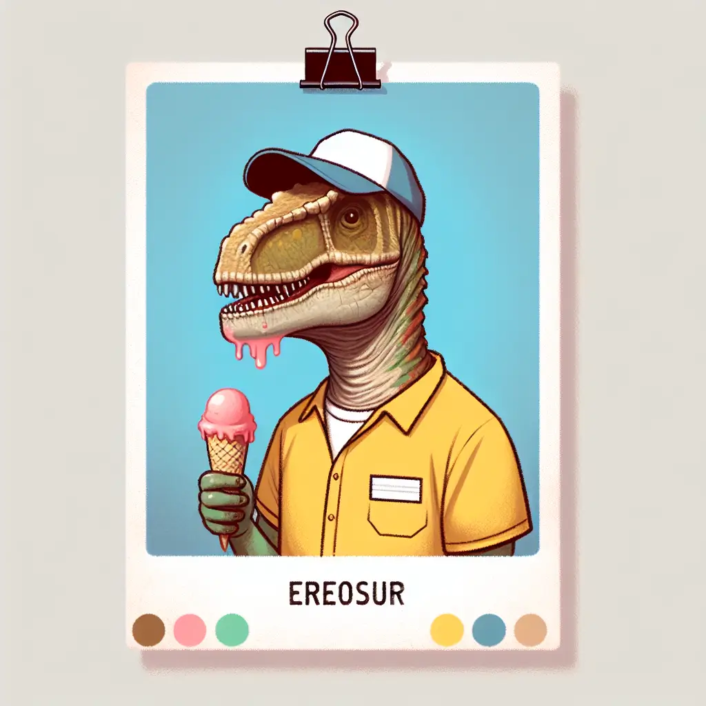 A screenshot of Free Avatar: Dinosaur Janitor with Ice Cream