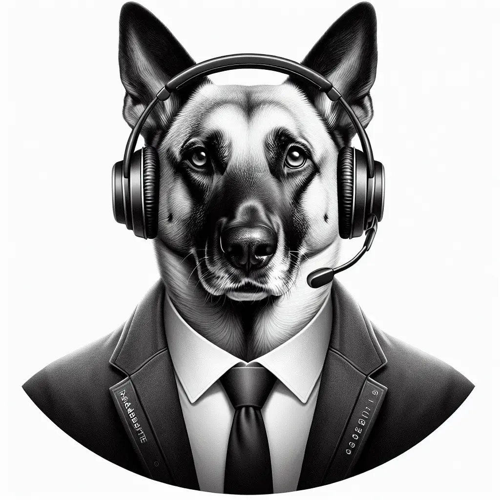 A screenshot of Free Avatar: Database Administrator Dog Avatar