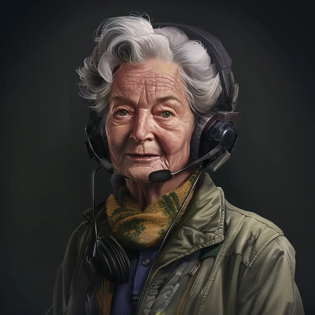 A screenshot of Free Avatar: Elderly Woman Film and Video Editor