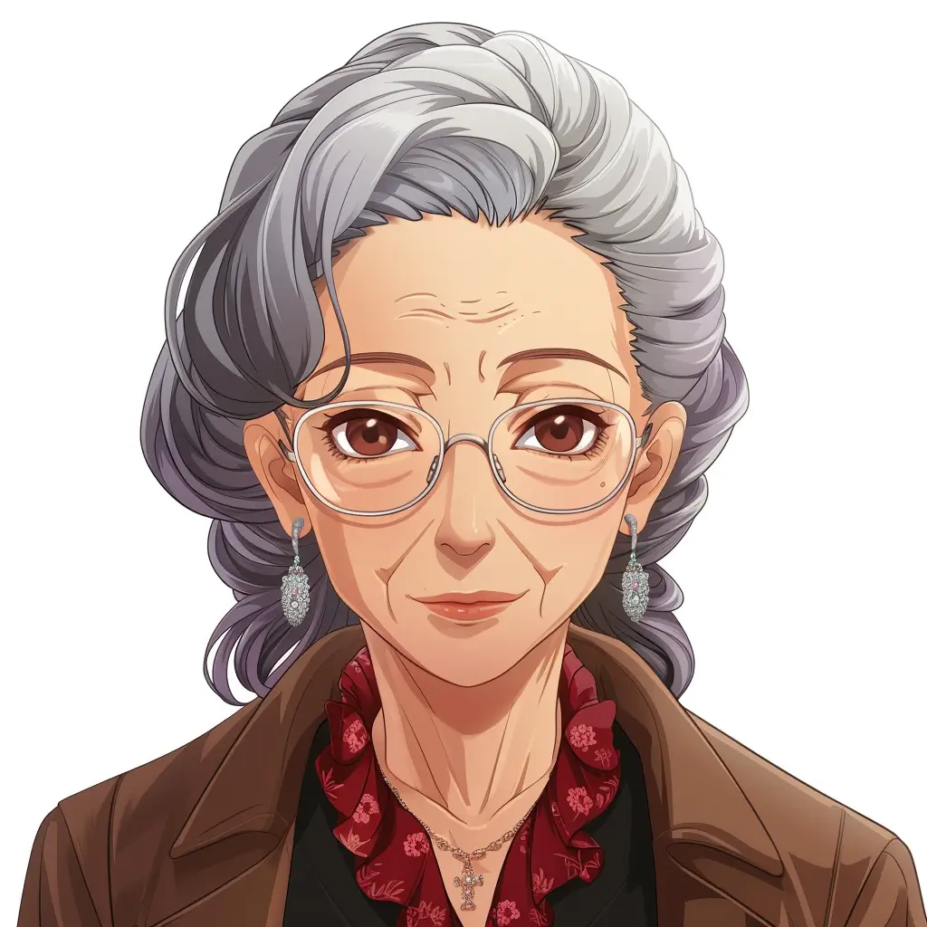 A screenshot of Free Avatar: Elderly Pharmacist Anime Style Avatar