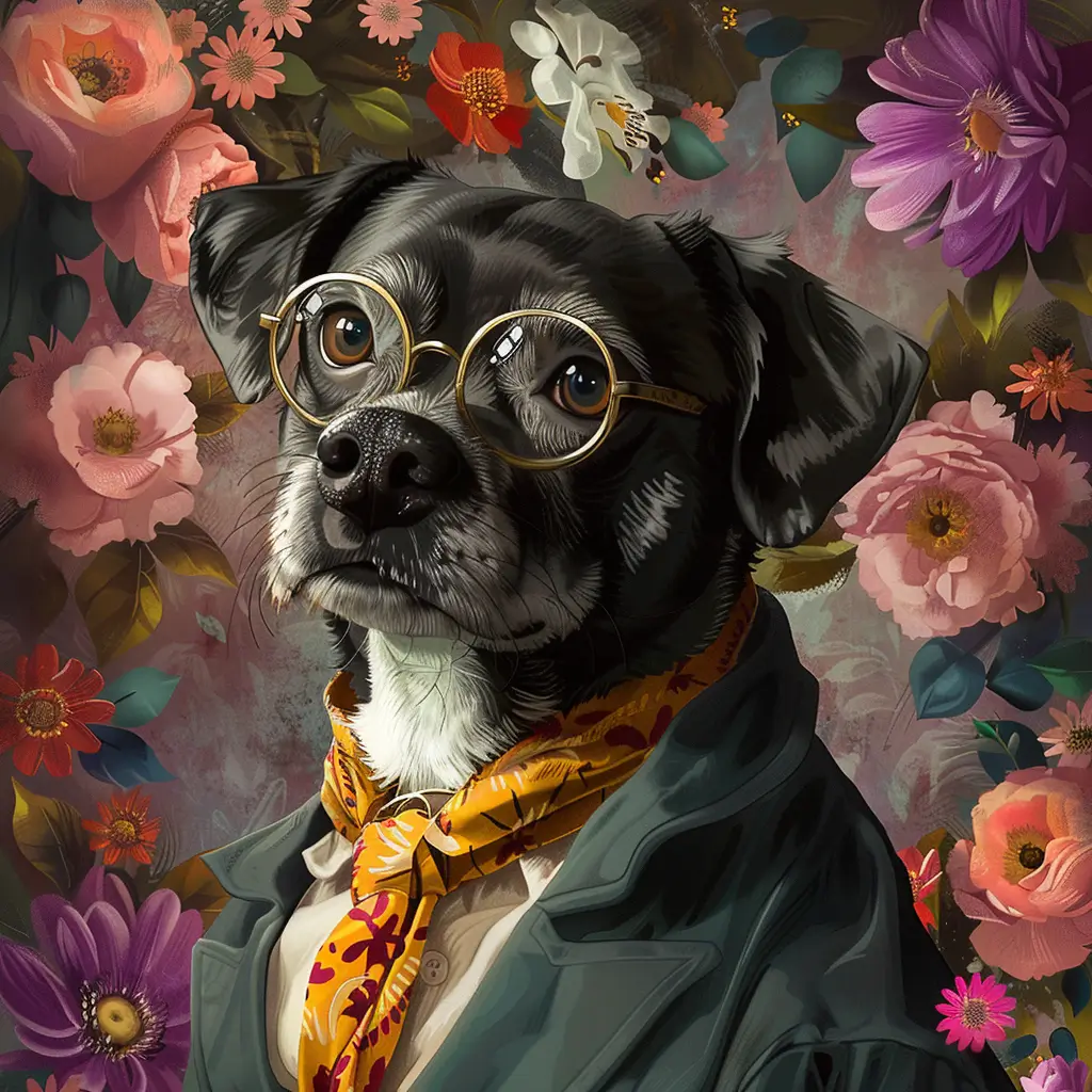 A screenshot of Free Avatar: Superhero Dog Florist