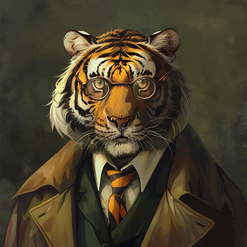 A screenshot of Free Avatar: Archivist Tiger with Nose Piercing