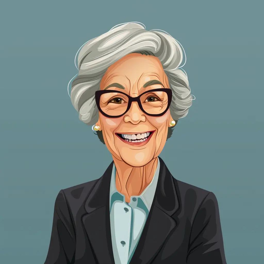 A screenshot of Free Avatar: Elderly IT Manager Cartoon Style Avatar