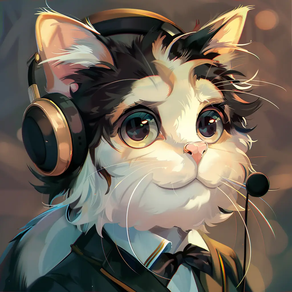 A screenshot of Free Avatar: Historian Cat Anime Avatar