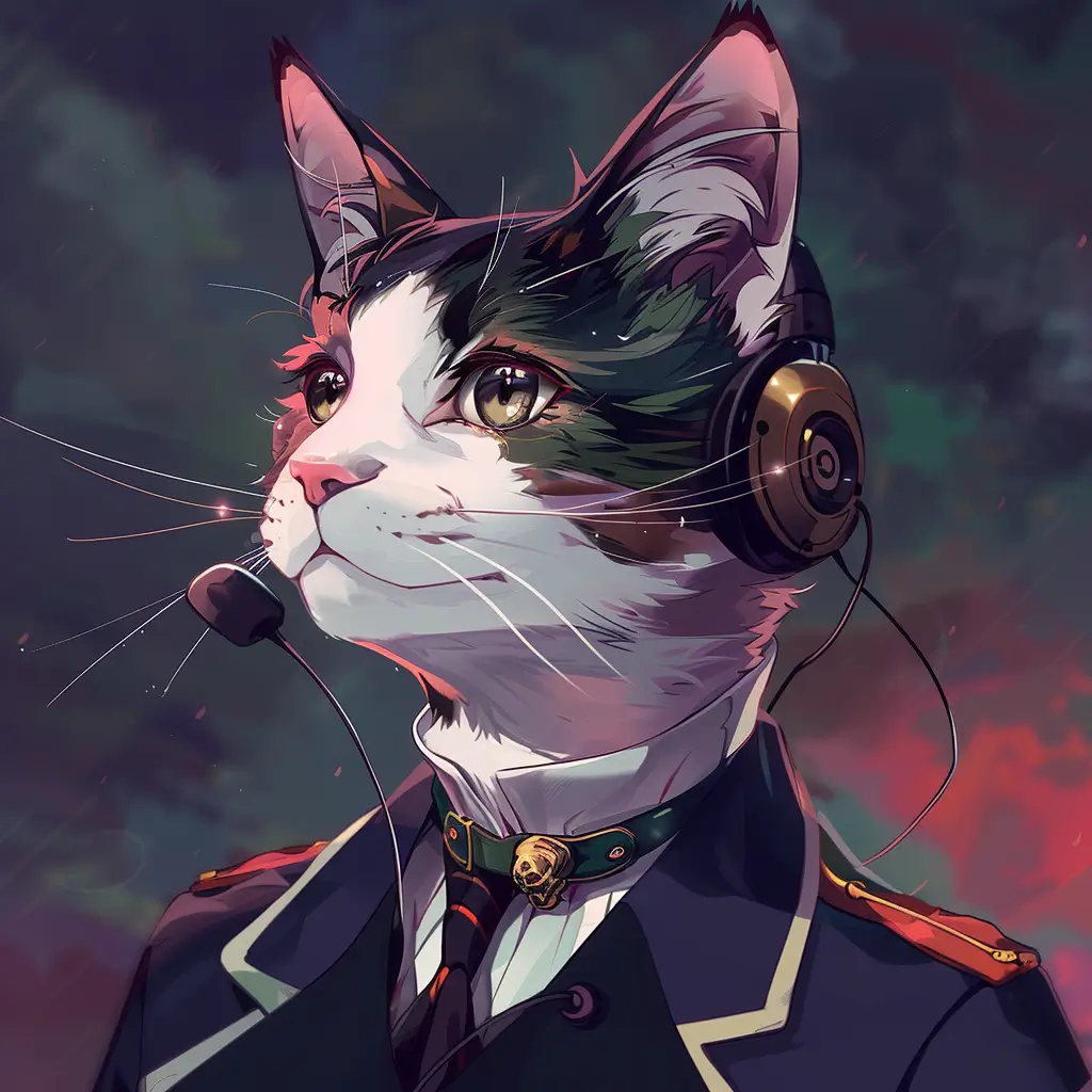 A screenshot of Free Avatar: AI Generated Anime Style Cat Historian Avatar