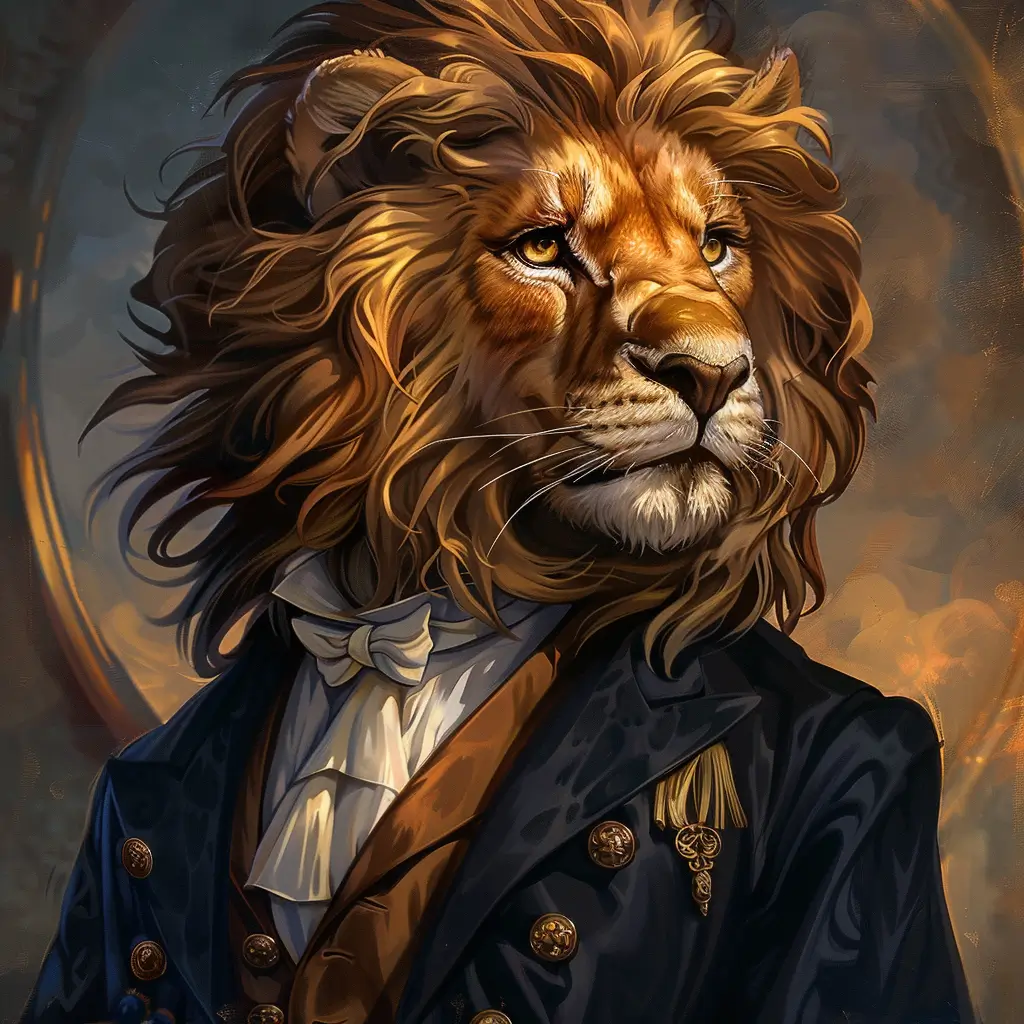 A screenshot of Free Avatar: Lion Fundraiser Avatar