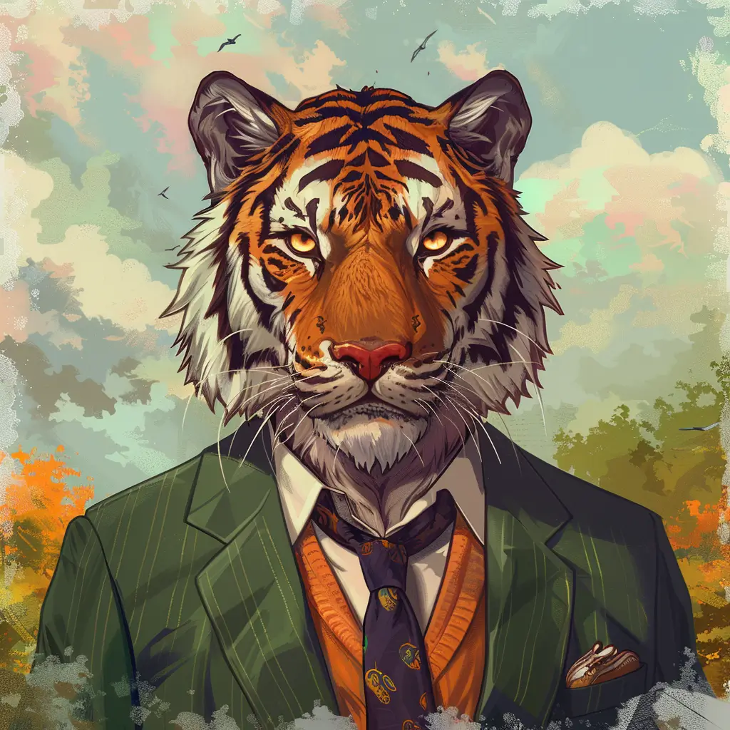 A screenshot of Free Avatar: Tiger Landscaper in Comic Book Style