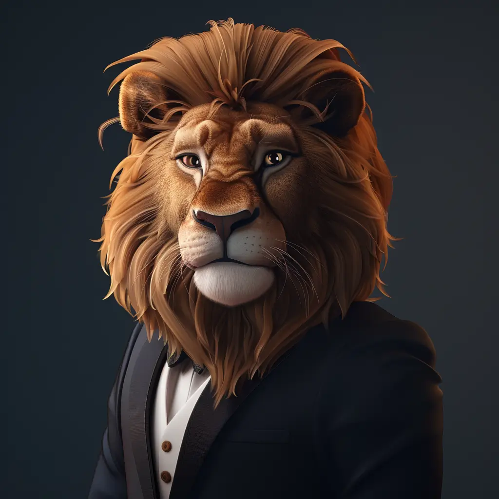 A screenshot of Free Avatar: Lion Fundraiser AI Avatar