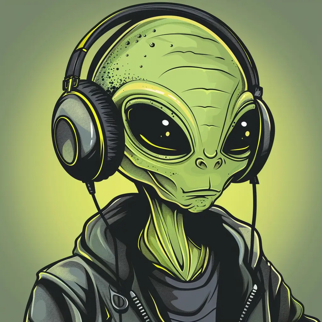 A screenshot of Free Avatar: Alien Packer and Packager with Headphones