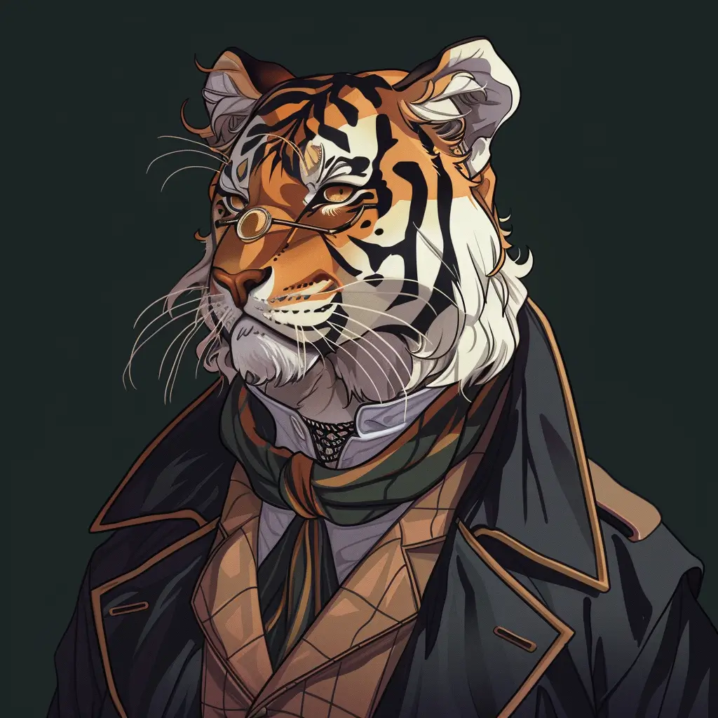 A screenshot of Free Avatar: Tiger Archivist with Nose Piercing